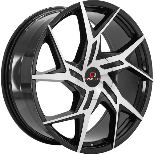 Cavallo CLV-26 Gloss Black W/ Machined Face - Part Number CLV-26208551101143+35BM Cavallo CLV-26 Gloss Black W/ Machined Face Photo