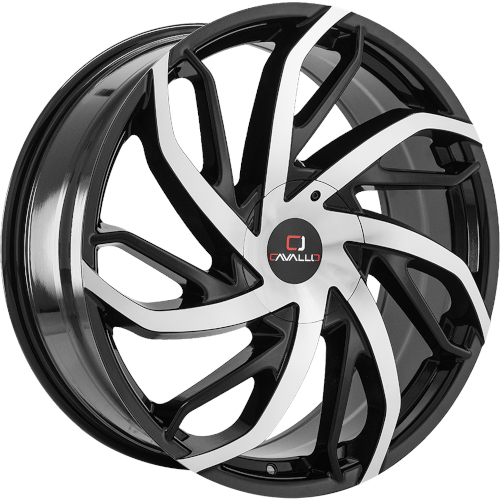 Cavallo CLV-29 Gloss Black W/ Machined Face - Part Number CLV-2924905115120+18BM Cavallo CLV-29 Gloss Black W/ Machined Face Photo
