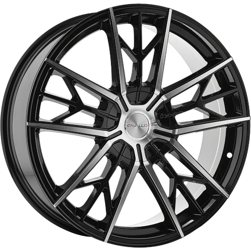 Cavallo CLV-39 Gloss Black W/ Machined Face - Part Number CLV-3922955115120+15BM Cavallo CLV-39 Gloss Black W/ Machined Face Photo