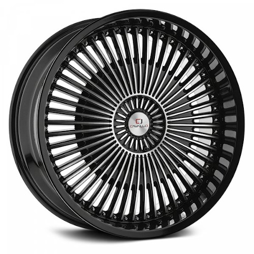 Cavallo CLV-41 Gloss Black W/ Machined Face - Part Number CLV-41228551121143+38BM Cavallo CLV-41 Gloss Black W/ Machined Face Photo