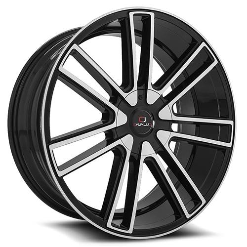 Cavallo CLV-21 Black Machined - Part Number CLV-212490BLANK+18BM-DT6X135/139.7 Cavallo CLV-21 Black Machined Photo