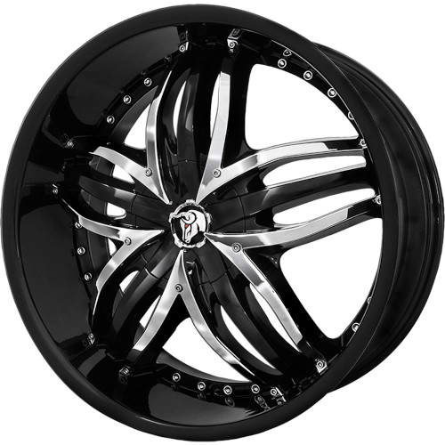 Diablo Angel Gloss Black W/ Chrome Inserts - Part Number ANG-2085D403573B Diablo Angel Gloss Black W/ Chrome Inserts Photo