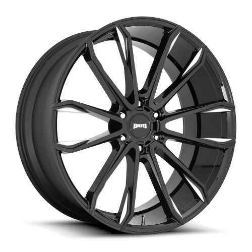 Dub Clout S252 Gloss Black W/ Milled Accents - Part Number S252240084+30 Dub Clout S252 Gloss Black W/ Milled Accents Photo