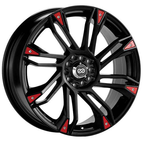 Enkei GW8 448 Black W/ Red Spoke Accents - Part Number 448-770-1142BK Enkei GW8 448 Black W/ Red Spoke Accents Photo