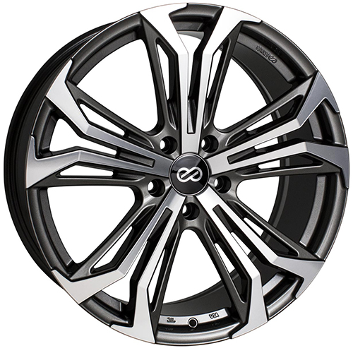 Enkei Vortex5 510 Anthracite W/ Machined Face - Part Number 510-880-5140AM Enkei Vortex5 510 Anthracite W/ Machined Face Photo