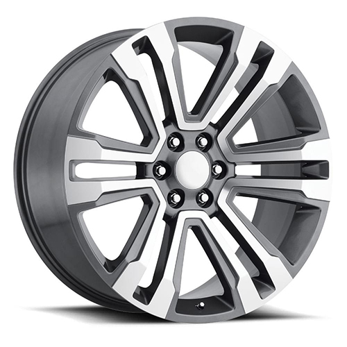 Factory Reproductions FR 72 Escalade Gloss Gray W/ Machined Face - Part Number 72610306510 Factory Reproductions FR 72 Escalade Gloss Gray W/ Machined Face Photo
