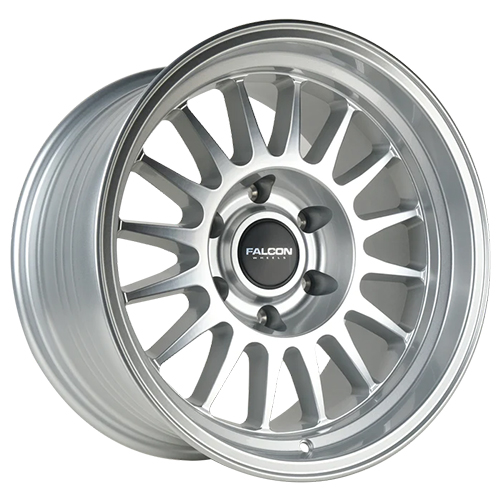 Falcon Wheels TX2 Stratos Silver W/ Machine Face & Lip