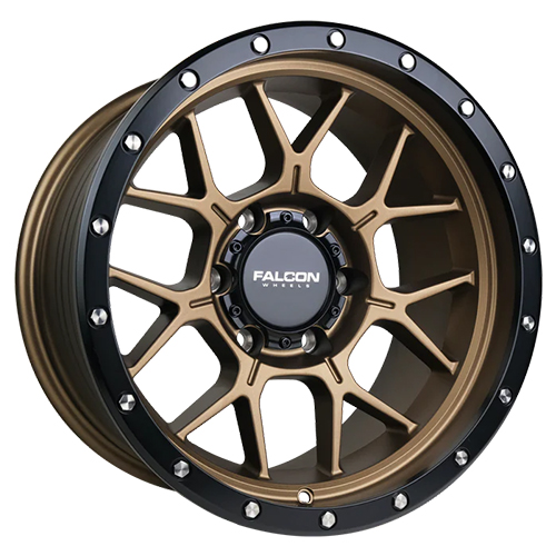 Falcon Wheels TX Titan Matte Bronze W/ Matte Black Ring