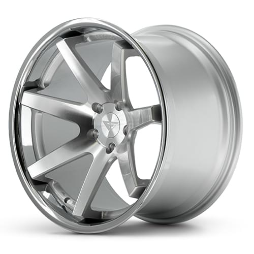 Ferrada FR1 Machined Silver W/ Chrome Lip - Part Number FR12295130MS42 Ferrada FR1 Machined Silver W/ Chrome Lip Photo