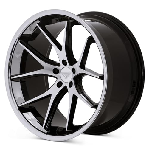 Ferrada FR2 Machined Black W/ Chrome Lip - Part Number FR2221055130MA45 Ferrada FR2 Machined Black W/ Chrome Lip Photo