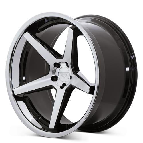 Ferrada FR3 Machined Black W/ Chrome Lip - Part Number FR3221055130MA45 Ferrada FR3 Machined Black W/ Chrome Lip Photo