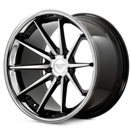 Ferrada FR4 Machined Black W/ Chrome Lip - Part Number FR422955115MA15 Ferrada FR4 Machined Black W/ Chrome Lip Photo