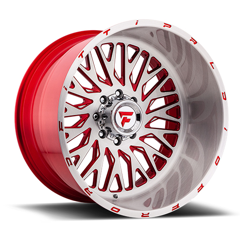 Fittipaldi Offroad FTF07 X-Trail Brushed W/ Red Milled Spokes - Part Number FTF07-24146139N76UR Fittipaldi Offroad FTF07 X-Trail Brushed W/ Red Milled Spokes Photo