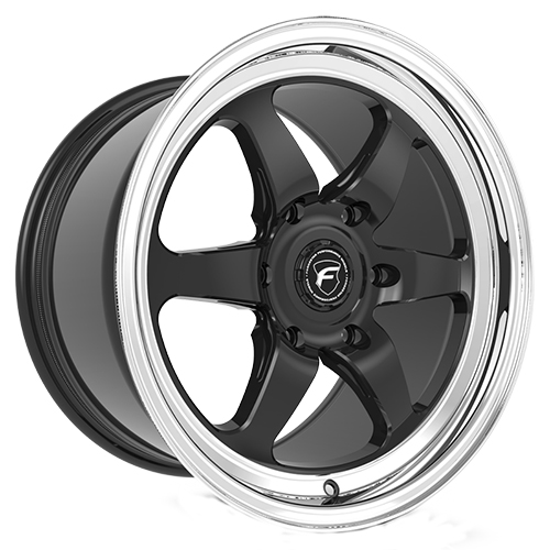 Forgestar FA1 D6 Drag Gloss Black W/ Diamond Lip - Part Number F0A171181P36 Forgestar FA1 D6 Drag Gloss Black W/ Diamond Lip Photo