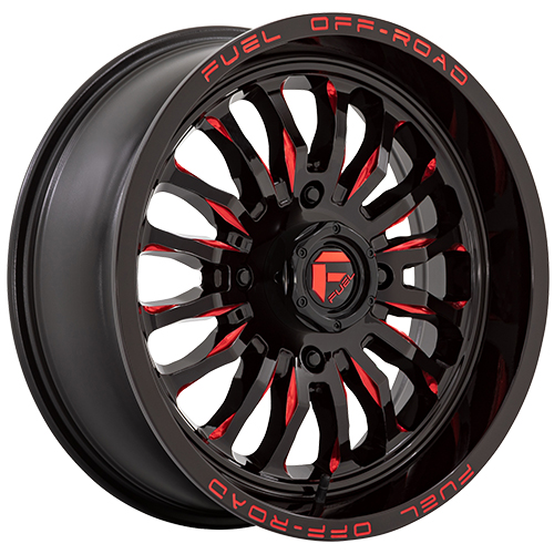 Fuel UTV Arc UTV D822 Gloss Black W/ Red Milled - Part Number D8222470A644 Fuel UTV Arc UTV D822 Gloss Black W/ Red Milled Photo