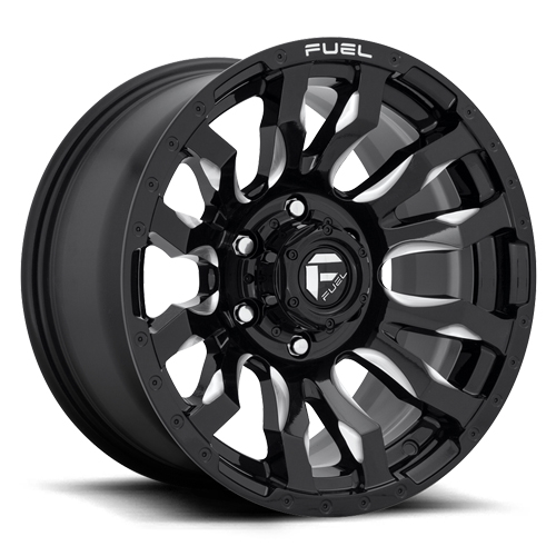 Fuel Offroad Blitz D673 Gloss Black W/ Milled Spokes - Part Number D67317908945 Fuel Offroad Blitz D673 Gloss Black W/ Milled Spokes Photo