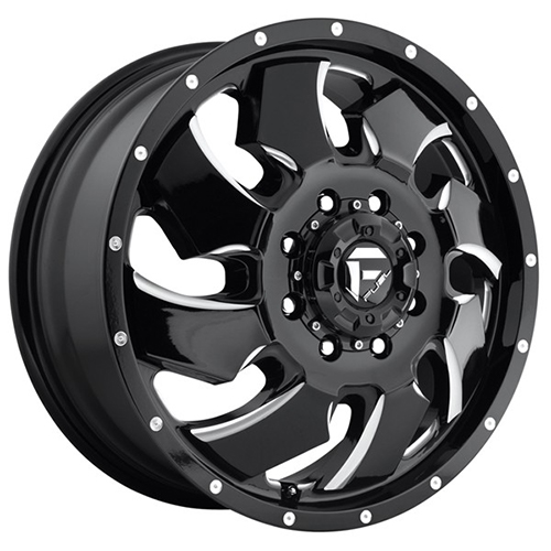 Fuel Offroad Cleaver D574 Gloss Black W/ Milled Spokes Deep - Part Number D57420828D Fuel Offroad Cleaver D574 Gloss Black W/ Milled Spokes Deep Photo