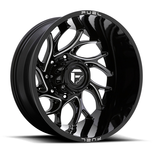 Fuel Offroad Runner D741 Gloss Black W/ Milled Spokes - Part Number D74120829235 Fuel Offroad Runner D741 Gloss Black W/ Milled Spokes Photo