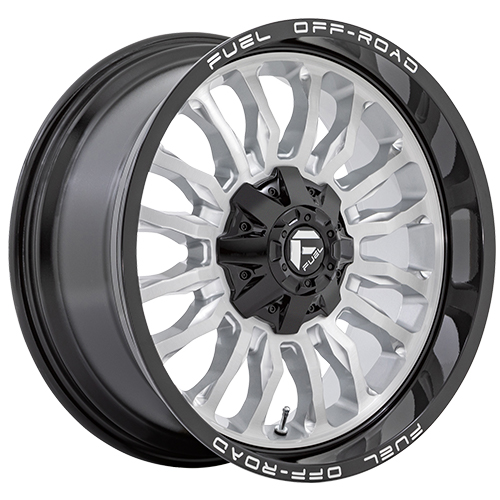 Fuel Offroad D798 Arc Silver Brushed Face W/ Milled Black Lip