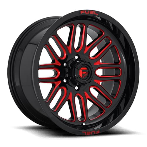 Fuel Offroad Ignite D663 Gloss Black W/ Red Milled Spokes - Part Number D66322008947 Fuel Offroad Ignite D663 Gloss Black W/ Red Milled Spokes Photo
