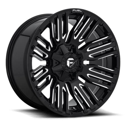Fuel Offroad Schism D649 Gloss Black W/ Milled Spokes - Part Number D64920909849 Fuel Offroad Schism D649 Gloss Black W/ Milled Spokes Photo