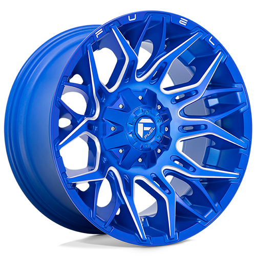 Fuel Offroad D770 Twitch Anodized Blue Milled - Part Number D77020908250 Fuel Offroad D770 Twitch Anodized Blue Milled Photo