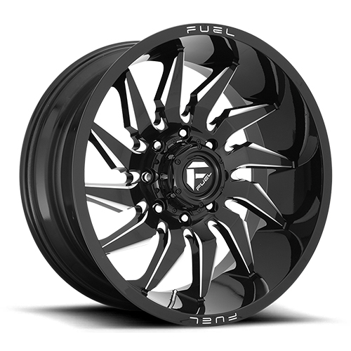 Fuel Offroad Saber D744 Gloss Black W/ Milled Spokes - Part Number D74424207547 Fuel Offroad Saber D744 Gloss Black W/ Milled Spokes Photo