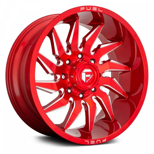 Fuel Offroad Saber D745 Candy Red W/ Milled Spokes - Part Number D74524208247 Fuel Offroad Saber D745 Candy Red W/ Milled Spokes Photo