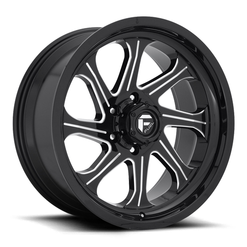 Fuel Offroad Seeker D676 Gloss Black W/ Milled Spokes - Part Number D67620908950 Fuel Offroad Seeker D676 Gloss Black W/ Milled Spokes Photo