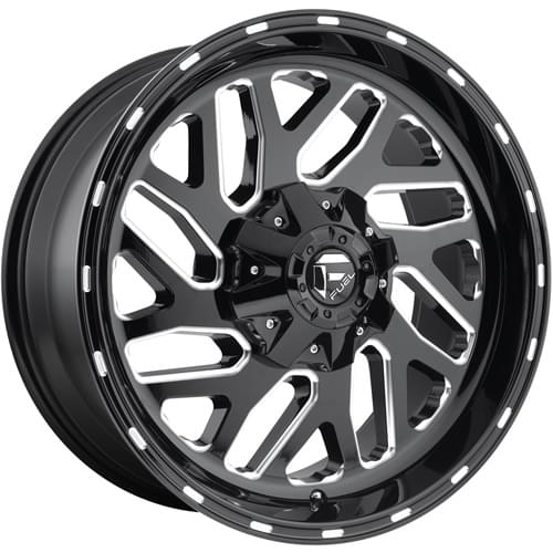 Fuel Offroad Triton D581 Gloss Black W/ Milled Spokes - Part Number D58120901857 Fuel Offroad Triton D581 Gloss Black W/ Milled Spokes Photo