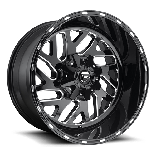 Fuel Offroad Triton D581 Gloss Black W/ Milled Spokes - Part Number D58122007047 Fuel Offroad Triton D581 Gloss Black W/ Milled Spokes Photo