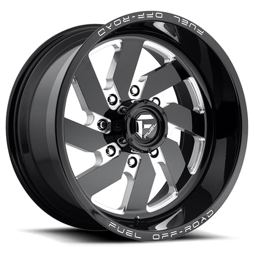 Fuel Offroad Turbo D582 Gloss Black W/ Milled Spokes - Part Number D58220908357 Fuel Offroad Turbo D582 Gloss Black W/ Milled Spokes Photo