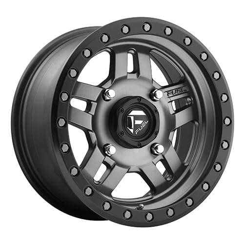 Fuel UTV Anza D558 Gunmetal W/ Satin Black Ring - Part Number D5581570A544 Fuel UTV Anza D558 Gunmetal W/ Satin Black Ring Photo