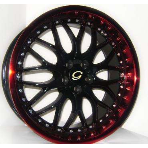 G-Line Alloys G901 Black w/ Red Lip