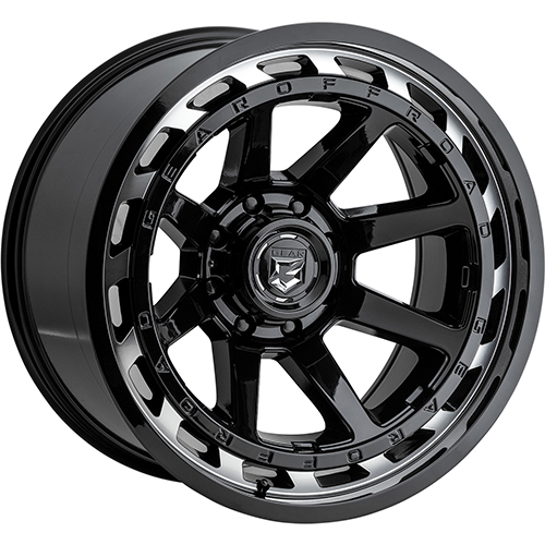 Gear Offroad Black Hawk 754 Gloss Black W/ Machined Face - Part Number 754MB-2105212 Gear Offroad Black Hawk 754 Gloss Black W/ Machined Face Photo
