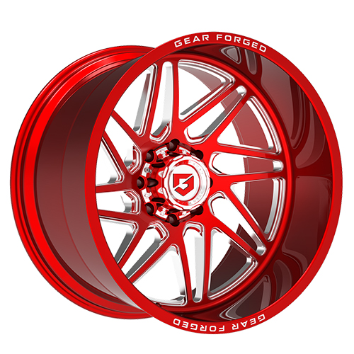 Gear Forged GF761RT Polished W/ Red Tint & Milled Accents - Part Number GF761-24148170N76RT Gear Forged GF761RT Polished W/ Red Tint & Milled Accents Photo