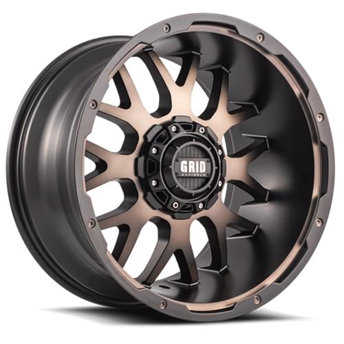 Grid Offroad GD02 Matte Black Metallic Dust W/ Dark Tint - Part Number GD02-20100550D-210 Grid Offroad GD02 Matte Black Metallic Dust W/ Dark Tint Photo