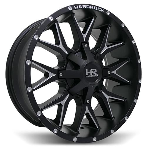 Hardrock Affliction H700 Satin Black W/ Milled Spokes - Part Number H700-201237144BM Hardrock Affliction H700 Satin Black W/ Milled Spokes Photo