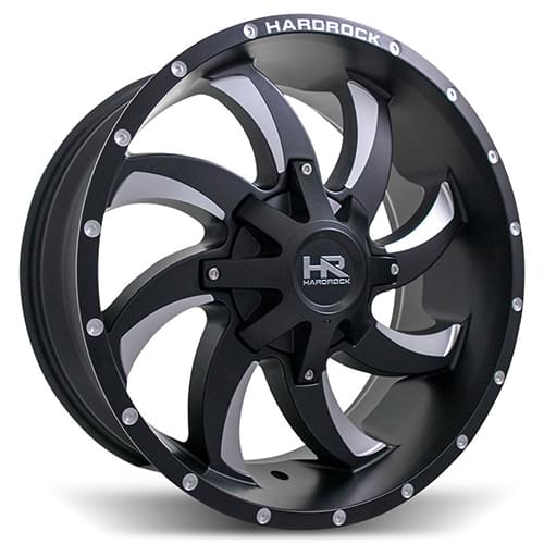 Hardrock Devious H701 Satin Black W/ Milled Spokes - Part Number H701-209037000BM Hardrock Devious H701 Satin Black W/ Milled Spokes Photo
