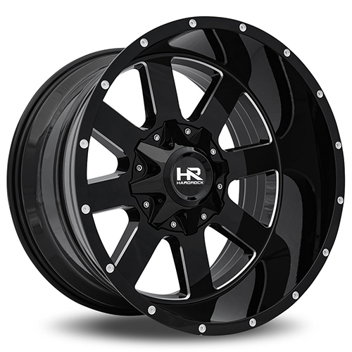 Hardrock Tank H706 Gloss Black W/ Milled Spokes - Part Number H706-201297144GBM Hardrock Tank H706 Gloss Black W/ Milled Spokes Photo