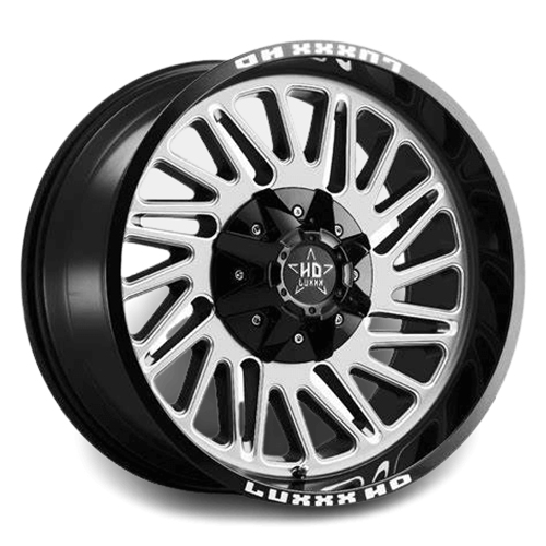 Luxxx HD Offroad LHD-19 Gloss Black With Machined Face - Part Number LHD1922126135139-44G-A2 Luxxx HD Offroad LHD-19 Gloss Black With Machined Face Photo