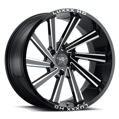 Luxxx HD Offroad LHD-22 Gloss Black Milled - Part Number LHD2220106139-18G-A1 Luxxx HD Offroad LHD-22 Gloss Black Milled Photo