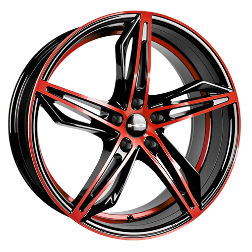 HD Wheels Fly-Cutter Gloss Black Machined W/ Red Clear - Part Number FC20856535BKM-R HD Wheels Fly-Cutter Gloss Black Machined W/ Red Clear Photo