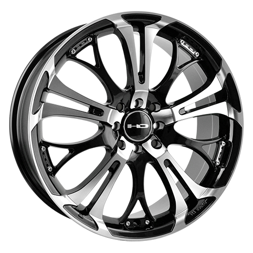 HD Wheels Spinout Gloss Black Machined - Part Number SO20806442BK HD Wheels Spinout Gloss Black Machined Photo