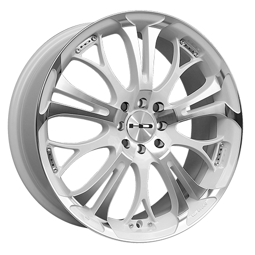 HD Wheels Spinout Gloss White Machined - Part Number SO17700140WM HD Wheels Spinout Gloss White Machined Photo