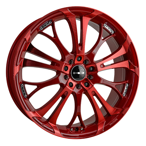 HD Wheels Spinout Red Sonic Machined - Part Number SO18753740R-SR HD Wheels Spinout Red Sonic Machined Photo