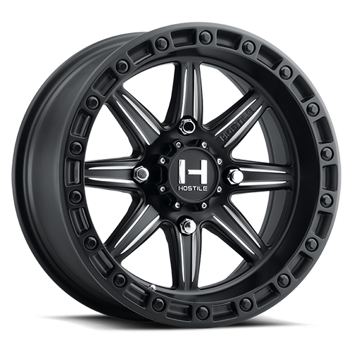 Hostile UTV Alpha H109 Satin Black W/ Milled Spokes - Part Number H309-1570413744M Hostile UTV Alpha H109 Satin Black W/ Milled Spokes Photo