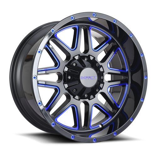Impact 806 Gloss Black w/ Blue Milling