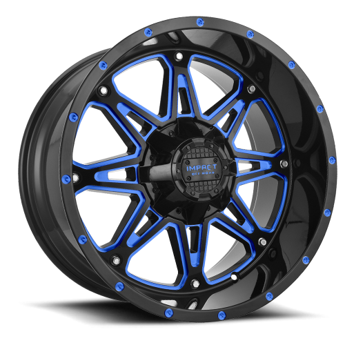 Impact 810 Gloss Black w/ Blue Milling