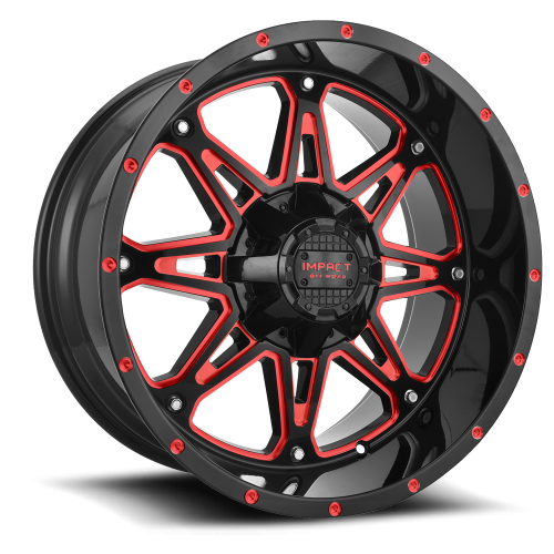 Impact 810 Gloss Black w/ Red Milling